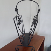 Vintage metalen krantenbak