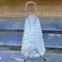Vintage glazen onderzetters in metalen houder