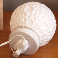 Vintage porceleinen plafondlampje met bubbels