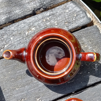 Vintage theepotje met filter