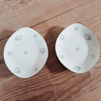 Vintage vlees- of kaaschaaltjes van WEBA Amsterdam