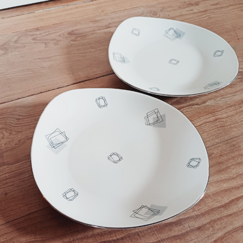 Vintage vlees- of kaaschaaltjes van WEBA Amsterdam