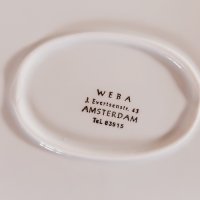 Vintage ovale saladeschaal van WEBA Amsterdam