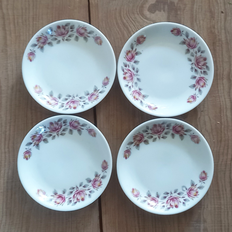 Vintage lekbakjes met bloemmotief Bavaria W. Germany