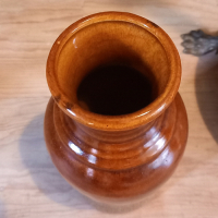 Vintage Vaas W. Germany in bruine tinten