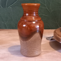 Vintage Vaas W. Germany in bruine tinten