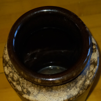 Vintage W. Germany vaas in bruine teinten