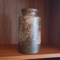 Vintage W. Germany vaas in bruine teinten