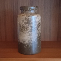 Vintage W. Germany vaas in bruine teinten