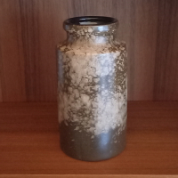 Vintage W. Germany vaas in bruine teinten