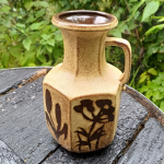 Vintage vaasje met handvat West Germany Scheurich