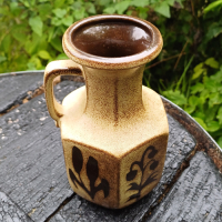 Vintage vaasje met handvat West Germany Scheurich