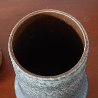 Vintage vaasje W. Germany met groene figuren