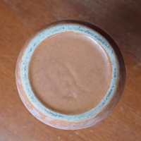 Vintage W. Germany vaasje in wit en roze vlekken