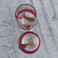 Sherry en portglaasjes in goud en roze