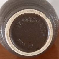 Vintage Vaas W. Germany in bruin en goudtinten