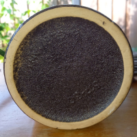 Vintage Vaas W. Germany in wit en bruintinten