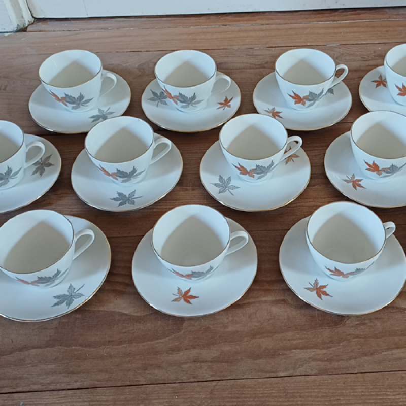 Vintage servies met bladmotief Seltmann Weiden Bavaria