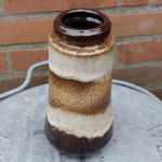 West Germany vaasje Scheurich in bruine en beige tinten