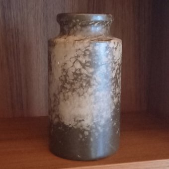 Vintage W. Germany vaas in bruine teinten