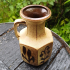 Vintage vaasje met handvat West Germany Scheurich