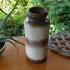 Vintage Vaas W. Germany in wit en bruintinten