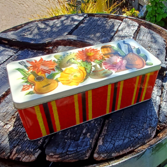 Koektrommel met schildering en strepen